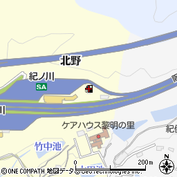 ａｐｏｌｌｏｓｔａｔｉｏｎ紀ノ川サービスエリア上りＳＳ周辺の地図