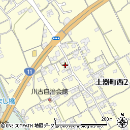 香川県丸亀市土器町西2丁目633周辺の地図