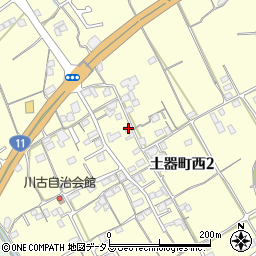 香川県丸亀市土器町西2丁目662周辺の地図