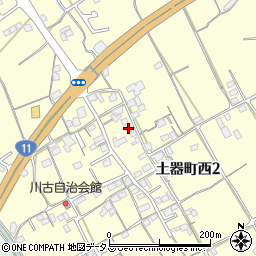 香川県丸亀市土器町西2丁目676周辺の地図