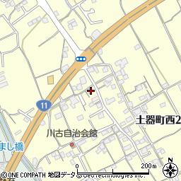 香川県丸亀市土器町西2丁目629周辺の地図