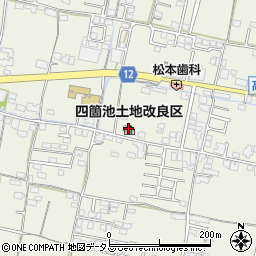 四箇池土地改良区周辺の地図