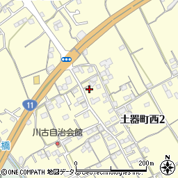 香川県丸亀市土器町西2丁目674周辺の地図