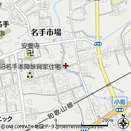 和歌山県紀の川市名手市場493周辺の地図