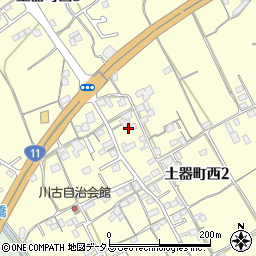 香川県丸亀市土器町西2丁目678周辺の地図