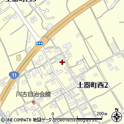 香川県丸亀市土器町西2丁目677周辺の地図
