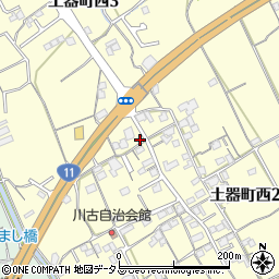 香川県丸亀市土器町西2丁目930周辺の地図