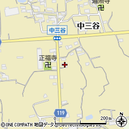 和歌山県紀の川市中三谷227周辺の地図