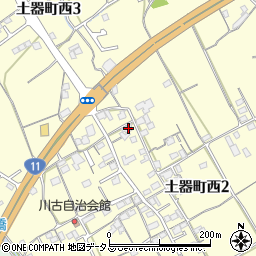 香川県丸亀市土器町西2丁目679周辺の地図