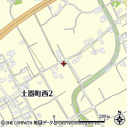 香川県丸亀市土器町西2丁目398周辺の地図