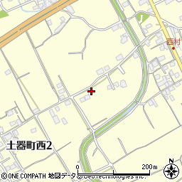 香川県丸亀市土器町西2丁目390周辺の地図