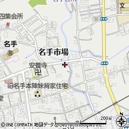 和歌山県紀の川市名手市場622周辺の地図