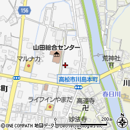 香川県高松市川島本町208周辺の地図