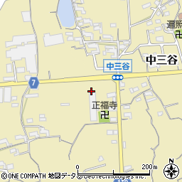 和歌山県紀の川市中三谷183周辺の地図