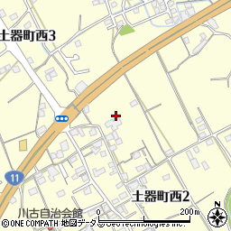 香川県丸亀市土器町西2丁目890周辺の地図