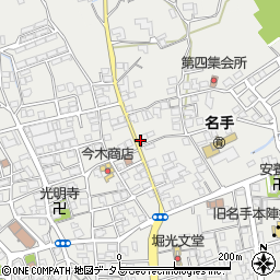 和歌山県紀の川市名手市場1072周辺の地図