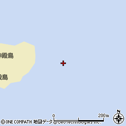 神殿島周辺の地図