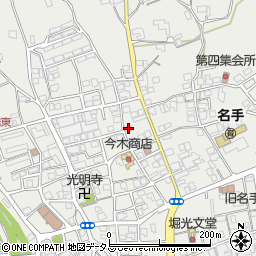 和歌山県紀の川市名手市場1073周辺の地図