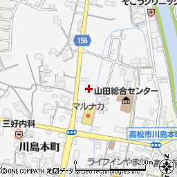 香川銀行川島支店周辺の地図