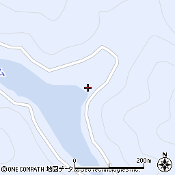 北富士ダム周辺の地図