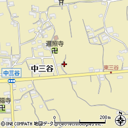 和歌山県紀の川市中三谷381周辺の地図