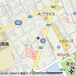 香川県丸亀市津森町177-1周辺の地図