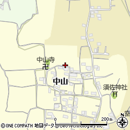 和歌山県紀の川市中山周辺の地図