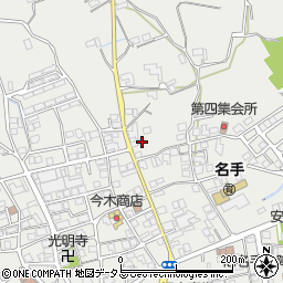 和歌山県紀の川市名手市場1076周辺の地図