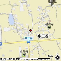 和歌山県紀の川市中三谷199周辺の地図