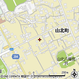 香川県丸亀市山北町696周辺の地図
