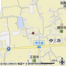 和歌山県紀の川市中三谷677周辺の地図