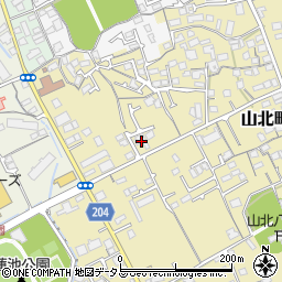 香川県丸亀市山北町745-1周辺の地図