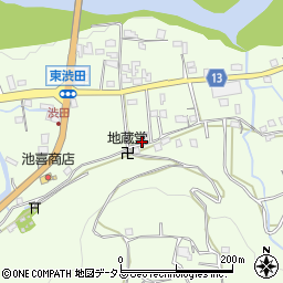 和歌山県伊都郡かつらぎ町東渋田周辺の地図