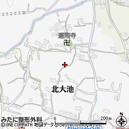 和歌山県岩出市北大池166周辺の地図