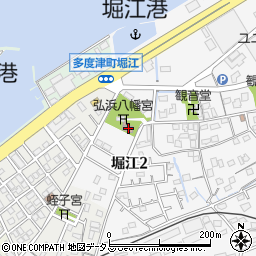 堀江公民館周辺の地図