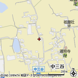 和歌山県紀の川市中三谷654周辺の地図