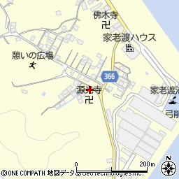 広島県尾道市因島三庄町九区周辺の地図