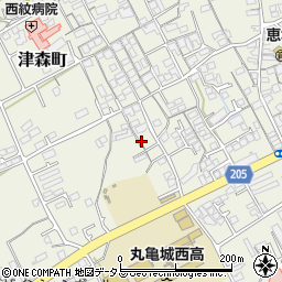 香川県丸亀市津森町431周辺の地図
