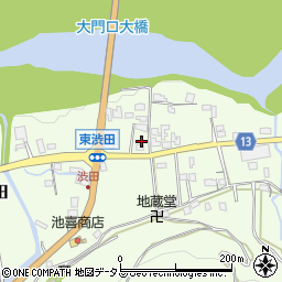 和歌山県伊都郡かつらぎ町東渋田384周辺の地図