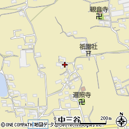 和歌山県紀の川市中三谷599-2周辺の地図