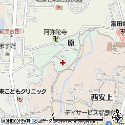 和歌山県岩出市原4周辺の地図