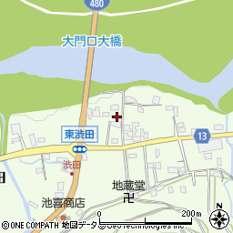 和歌山県伊都郡かつらぎ町東渋田381周辺の地図