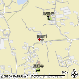 和歌山県紀の川市中三谷589周辺の地図