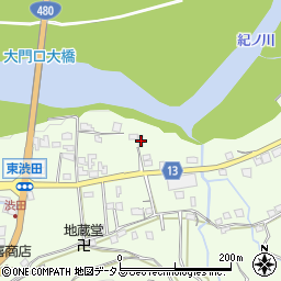 和歌山県伊都郡かつらぎ町東渋田406周辺の地図