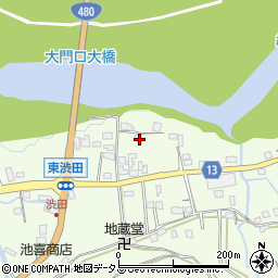 和歌山県伊都郡かつらぎ町東渋田392周辺の地図