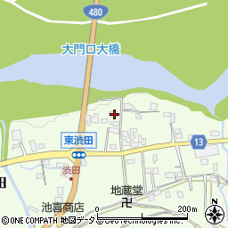 和歌山県伊都郡かつらぎ町東渋田379周辺の地図