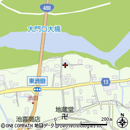 和歌山県伊都郡かつらぎ町東渋田388周辺の地図