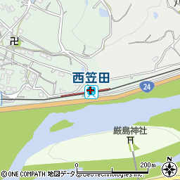 西笠田駅周辺の地図