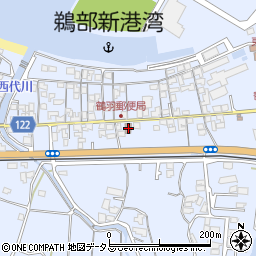 鶴羽郵便局周辺の地図
