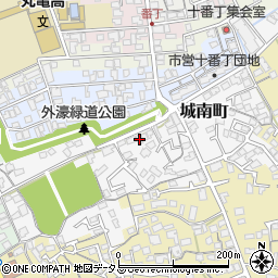 香川県丸亀市城南町54周辺の地図